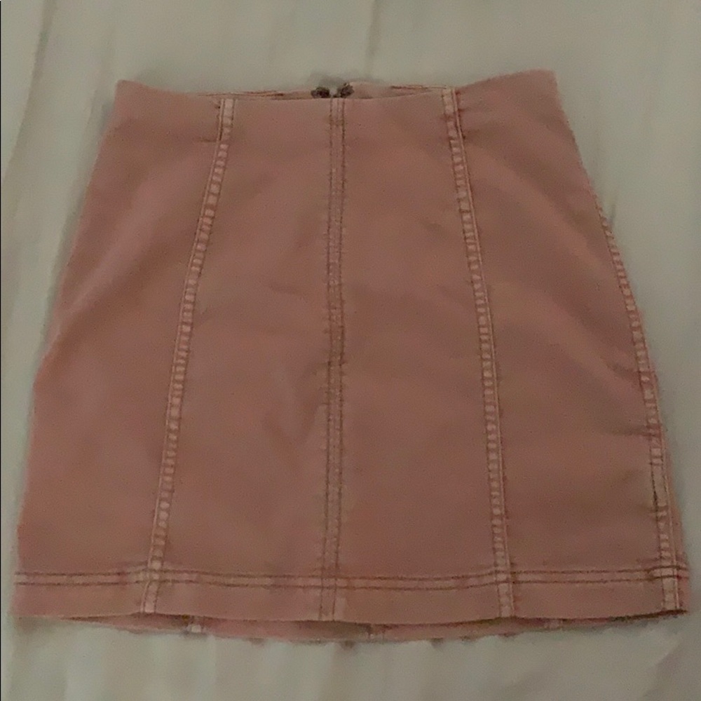 Pink mini skirt
